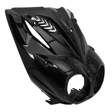 FRONT FAIRING FOR SCOOT MBK 50 STUNT/YAMAHA 50 SLIDER GLOSS BLACK (FOR HEADLIGHT)- SELECTION P2R