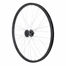 ROUE VTT 26" M260 AVANT NOIR DOUBLE PAROI DISQUE OEILLET MOYEU SHIMANO M475 DISQUE 6 TROUS RAYON ARGENT BLOCAGE