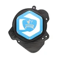 CARTER ALLUMAGE 50 A BOITE KRM PRO RIDE POUR DERBI 50 SENDA 2006>, GPR 2006>/GILERA 50 SMT, RCR/APRILIA 50 RS4, RX, SX (MOTEUR DERBI) NOIR/TURQUOISE (PARTIE ALU REVERSIBLE)