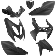 FAIRINGS/BODY PARTS FOR MBK 50 NITRO 1997>2012/YAMAHA 50 AEROX 1997>2012 NOIR MATT BLACK (7 Parts kit)  -P2R-