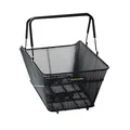 PANIER ARRIERE FIL ACIER RACKTIME BASK IT TRUNK  LARGE NOIR AVEC ANSE SUR PORTE BAGAGE (51x31x25,5 cm) - COMPATIBLE SYSTEME RACKTIME SNAPIT 2.0 (CHARGE MAX 10kg)