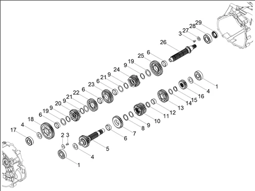 Boîte de vitesses - engrenages