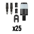 KIT ADAPTATEUR VALVE DE PNEU TUBELESS SCHWALBE CLIK VALVE SV (10x3540 - 10x3542 - 5x3541) (VENDU PAR 25)