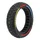 PNEU TROTTINETTE PLEIN  8.5 X 2.00 NOIR LISERET MULTICOLOR JAUNE, ROUGE, BLEU - LARGEUR INTERIEUR 34 mm