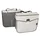 PANNIERS FOR BICYCLE -REAR- SPORFABRIC S17 (VINTAGE STYLE) HOOK FASTENING-  GREY (LEATHER EFFFECT)  (Lg33xL11xH28) (PAIR)