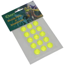 REFLECTIVE STICKER -YELLOW FLUO - ROUND SHAPED Ø16mm (15 PIECES KIT)