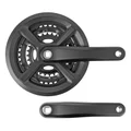 PEDALIER VTT P2R 7/8V. ALU NOIR 170mm 48-38-28 AVEC PARE-CHAINE (BOITIER 122mm)