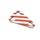 FOAM BIKE PROTECTION - WHITE/RED- FOR MOTTEZ BICYCLE RACKS - TRIANGLE 38 X 58cm THICKNESS 15mm