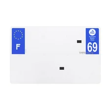 PLAQUE IMMATRICULATION MOTO TIFLEX ALU PREPERCEE 210x130 DEP. 69 VIERGE (VENDU PAR 10)