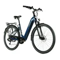 VELO ELECTRIQUE/VAE CITY 28 LEADER FOX NARA MIXTE BLEU 7V MOTEUR ROUE AR BAFANG 36V 45Nm BATTERIE 15Ah (16,5'' - H43cm - TAILLE S - POUR ADULTE DE 158cm à 168cm)