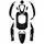 FAIRINGS/BODY PARTS FOR SCOOT  SYM 50 MIO BLACK GLOSS  (10 PARTS KIT)  P2R