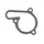 GASKET FOR WATER PUMP FOR DERBI 50 SENDA 2006>, GPR 2006>/GILERA 50 SMT 2006>, RCR 2006> ( PIAGGIO EURO 3) (SOLD PER UNIT)  -SELECTION P2R-