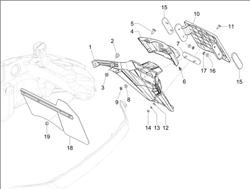 Couvercle arrière - Pare-boue