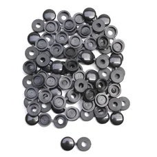 RIVET COVER (FOR LICENSE PLATE) BLACK - SOLD PER 100.