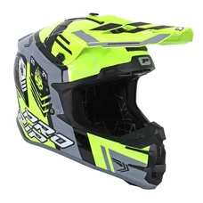 CASQUE CROSS ADULTE PROGRIP 3080 SPIRITS JAUNE FLUO/GRIS L (ECE 22.06)
