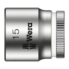WERA 8790 HMA ZYKLOP SOCKET 1/4 Ø 15 mm (Sold per unit)  -German tools for workshop.
