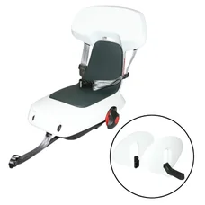 PORTE BEBE/SIEGE ENFANT ARRIERE POLISPORT A FIXER SUR PORTE BAGAGE FIXATION ETAU GUPPY JUNIOR BLANC COUSSIN GRIS (6ANS - JUSQU'A 35 Kgs) HOMOLOGUE - EN BOITE INDIVIDUELLE -