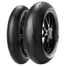 PACK/TRAIN DE PNEU MOTO AVANT + ARRIERE PIRELLI DIABLO SUPERCORSA V2 SC2 RADIAL ZR 120/70-17  FRONT TL 58W + 180/55-17 REAR TL 73W  (VENDU PAR 2)