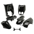 CARROSSERIE/CARENAGE SCOOT ADAPTABLE MBK 50 OVETTO 2002>2007/YAMAHA 50 NEOS 2002>2007 NOIR BRILLANT (KIT 7 PIECES)  -P2R-