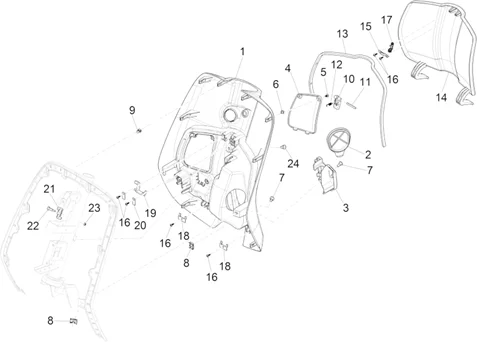 Coffre avant - Contre-tablier