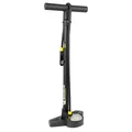 POMPE A PIED MICHELIN ACIER NOIR AVEC MANOMETRE 11BARS RACCORD SWITCH VP/VS