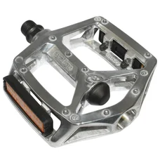 FLAT PEDAL FOR BMX- NEWTON -ALUMINIUM- SILVER 9/16" ON BEARINGS (PAIR ON CARD)
