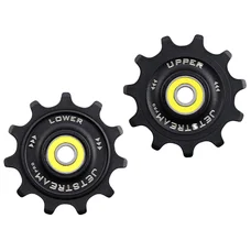 GALET DERAILLEUR TRIPEAK 11-11 DENTS ROULEMENT G5 CERAMIQUE POUR SHIMANO RD91xx/80xx/70xx 12V. NOIR (4 RONDELLES DURACE/4 RONDELLES ULTEGRA ,105) (BLISTER DE 2)