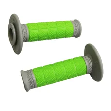 REVETEMENT POIGNEE PROGRIP MOTO OFF ROAD 783 DOUBLE DENSITE BASE GRIS/VERT CLOSED END 115mm (CROSS/MX) (PAIRE)