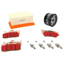 KIT ENTRETIEN MOTO ADAPTABLE BMW R 1200 NINE-T 2013>2023 PLAQUETTE METAL FRITTE (PACK 9 PIECES) -SELECTION P2R PREMIUM