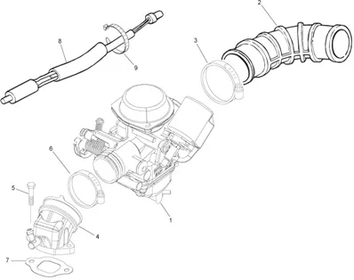 Carburateur complet - Raccord d'admission