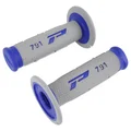 REVETEMENT POIGNEE PROGRIP MOTO OFF ROAD 791 DOUBLE DENSITE BASE BLEU/GRIS CLOSED END 115mm (CROSS/MX) (PAIRE)