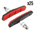 PORTE PATIN FREIN POUR VAE/E-BIKE V-BRAKE A VIS DEPORTE MARWI 80mm NOIR/ROUGE KEVLAR (COFFRET 25 PAIRES)