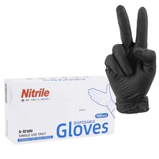 GANTS ATELIER NITRILE NOIR HOMOLOGUE CE  T10 (XL)  (BOITE DE 100)  -SELECTION P2R-
