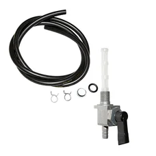FUEL TANK TAP FOR MOPED PEUGEOT 103 SP-MVL WITH BLACK HOSE+CLAMPS -SELECTION P2R-