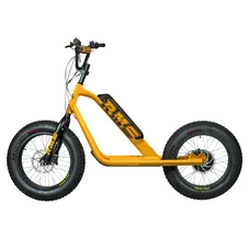 TROTTINETTE ELECTRIQUE RMS BIKE 20F-X JAUNE RAL 1021 MOTEUR 500 W HOMOLOGUE NF EN 1476 (DIM 1,78x0,83x1,18 M)  -MADE IN FRANCE-