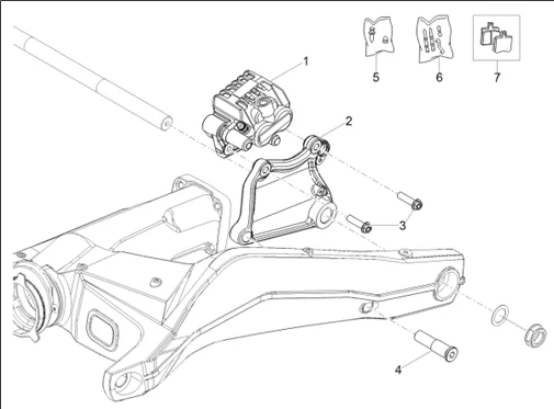 Pince frein arrière
