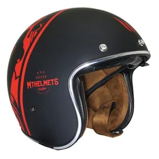 CASQUE JET MT LE MANS 2 SV DIVENIRE NOIR/ROUGE MAT XS