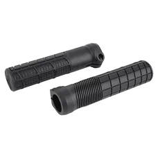 POIGNEE VTT / CITY NEWTON LOCK ON RUBBER NOIR L138mm SANS BOUCHON (PAIRE)