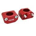 PONTET DE GUIDON UNIVERSEL STAR BAR ALU DIAM 28,6mm ROUGE (PAIRE)