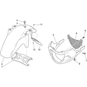 Carrosserie av. - Garde-boue AV