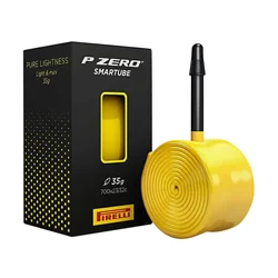 CHAMBRE A AIR VELO 700 x 23-32 PIRELLI P ZERO SMARTUBE TPU VALVE PRESTA JAUNE / NOIR 60 mm