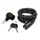 ANTITHEFT FOR BICYCLE - KEY COILED CABLE P2R Ø  8mm L 1,50M (with bracket)
