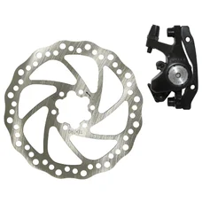 DISC BRAKE KIT- VTT MECANICAL -  FRONT (CALIPER + DISC) 160mm POST MOUNT + INTERNATIONAL STANDART ADAPTER - rear 140 mm-front 160 mm