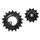 GALET DERAILLEUR TRIPEAK 12-18 DENTS ROULEMENT CERAMIC POUR DERAILLEUR 11V. NOIR COMPATIBLE SHIMANO RD-81xx / 71xx (JEU DE 2)