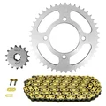 KIT CHAINE ADAPTABLE SUZUKI 125 GZ MARAUDER 1998>2011  428  15x45  (DIAM COURONNE 80/100/10.5)  (DEMULTIPLICATION ORIGINE)  -AFAM-
