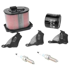 KIT ENTRETIEN MOTO ADAPTABLE YAMAHA 700 XTZ TENERE 2020> PLAQUETTE ORGANIQUE (PACK 7 PIECES) -SELECTION P2R PREMIUM