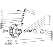 Couvercle d'embrayage (guidon)