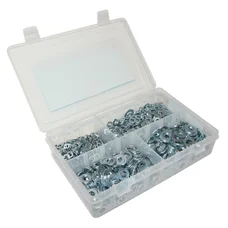 WASHER - FLAT IN STEEL Ø  5 - 6 - 8 - 10 mm (RANGE IN A BOX 1550 PIECES)
