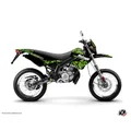 KIT DECO AUTOCOLLANT/STICKER 50 A BOITE PREDATOR NOIR/VERT POUR DERBI 50 XTREME, XRACE 2005>2009  -KUTVEK-