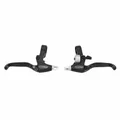 LEVIER DE FREIN VTT/VTC V-BRAKE 4 DOIGTS TEKTRO AVEC SONNETTE INTEGREE COMPATIBLE POIGNEE TOURNANTE (PAIRE) - MONTAGE SUR VELO LEADER FOX
